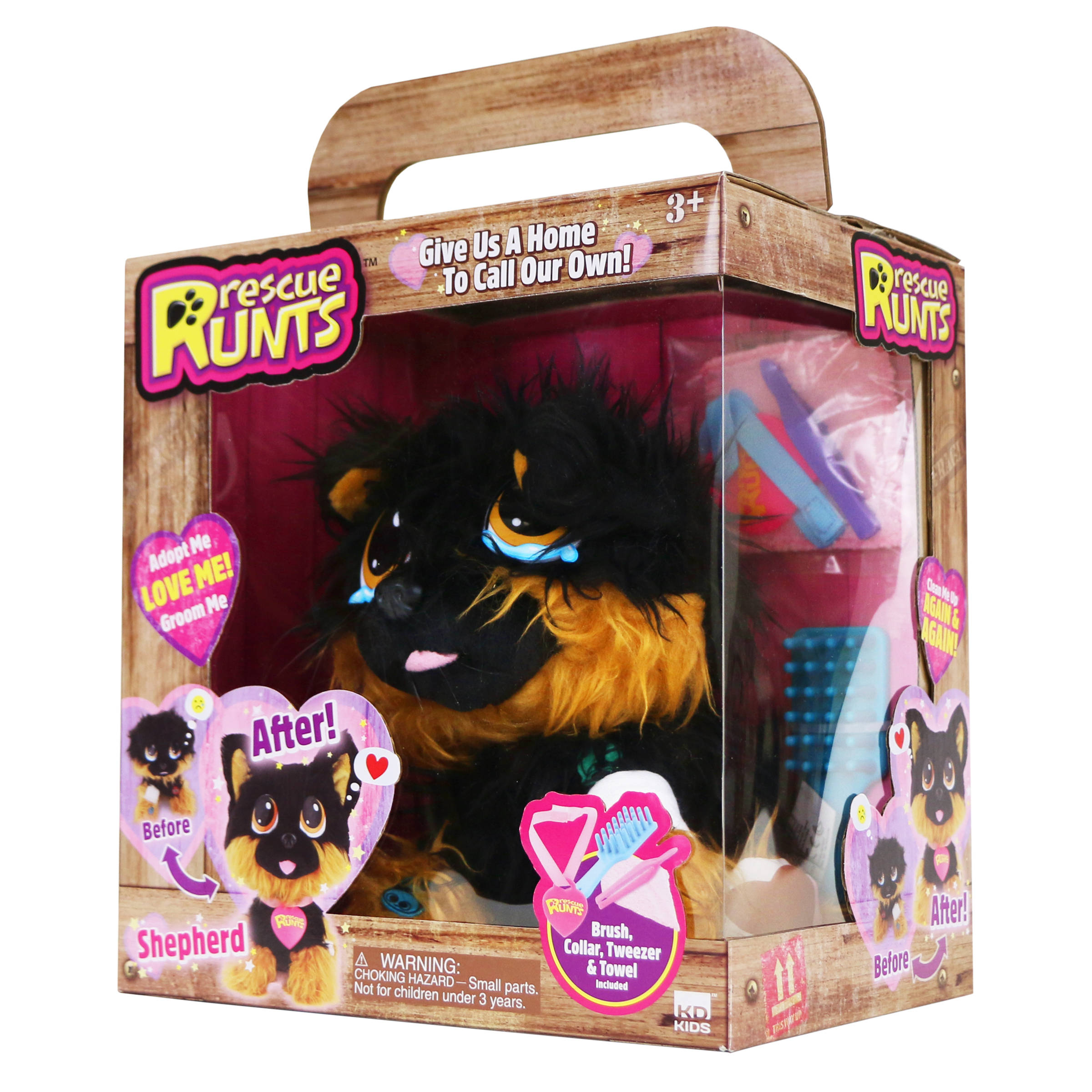 Rescue runts shepherd rescue dog plush by kd kids - image 7 of 8