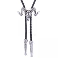 thumbnail image 1 of 3xGoat Western Bolo Tie Cowboy Necktie Disfraz Hombre Mujer Plata, 1 of 7