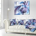 thumbnail image 2 of Designart Purple and Blue Symmetrical Fractal Flower - Floral Throw Pillow - 16x16, 2 of 4