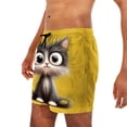thumbnail image 6 of BRGZLK Mens Beach Shorts Summer Drawstring Waist Funny Animal Expression Printing Summer Swim Trunks Novelty Beachwear Sports Vacation Shorts with Pockets, 6 of 6