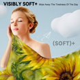 thumbnail image 3 of GZHJMY Beach Towel for Women Girls, Sunflower Oil Painting Style Bath Towel, Oversized Lightweight Sport Towel, 31x63 Inch, 3 of 7