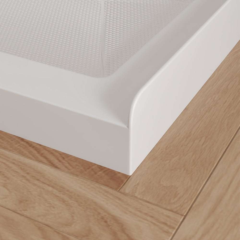 DeerValley Rectangular 48 in. L x 30 in. W Acrylic Alcove Shower Pan Base with Right Drain in White