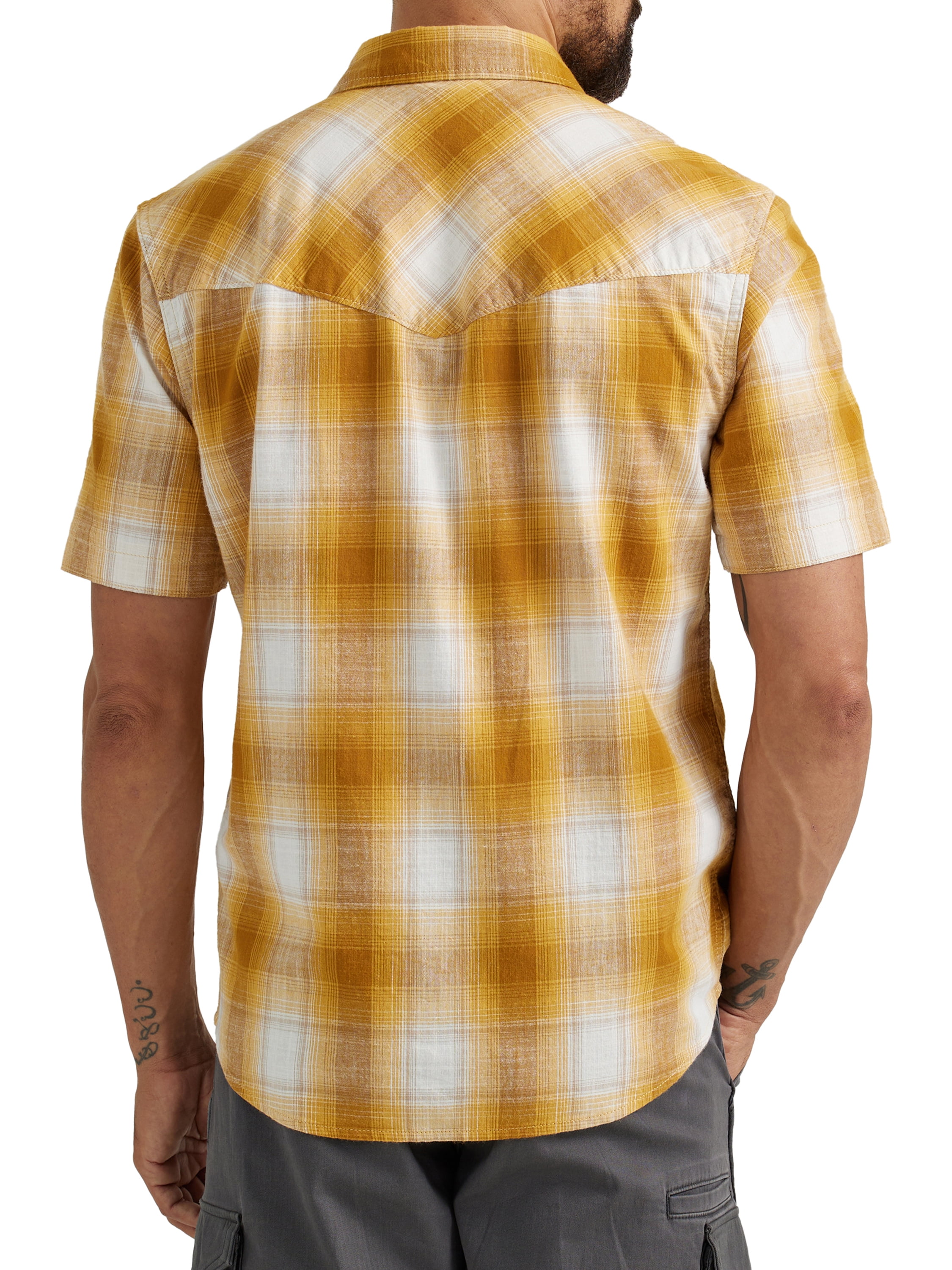 Wrangler® Men's Premium Short Sleeve Plaid Shirt, Sizes S-2XL