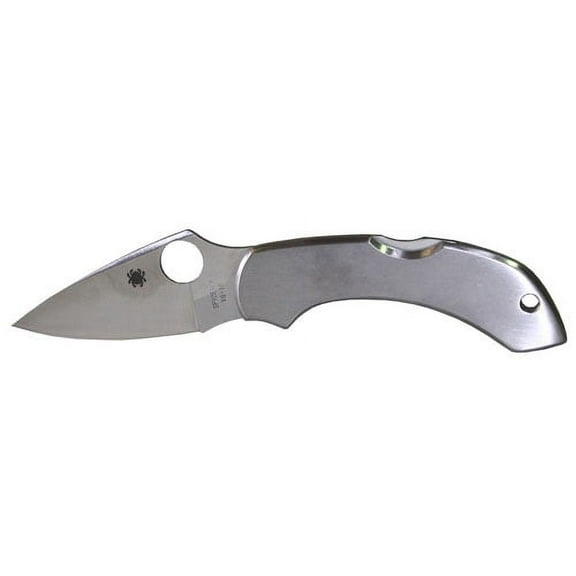 Spyderco Dragonfly Folding Knife 2-5/16" VG10 Satin Plain Blade, Stainless Steel Handles, Lockback - C28P