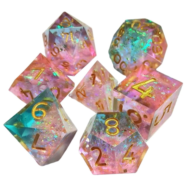 Paquete de 7 dados digitales acrílicos para juegos de de juegos , suministros para fiestas yotijar Dados poliédricos