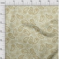 thumbnail image 3 of oneOone Cotton Silk Olive Green Fabric Asian Paisley Sewing Craft Projects Fabric Prints By Yard 42 Inch Wide, 3 of 5