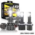 thumbnail image 1 of For Mitsubishi Galant 1999-2003 - 6000K 4x LED Headlight High/Low + Fog Light Bulbs, 1 of 11