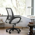thumbnail image 2 of SLSRFD Home Office Desk Chair, Ergonomic Mesh Computer Chair, Mid-Back Adjustable Rolling Chair with Lumbar Support & Comfy Armrest for Gaming, Home Work, Study, 300 Lbs Capacity, Light Gray, 2 of 12
