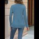 thumbnail image 4 of Camisas Elegantes de Textura para Mujer, de Algodón Básico con Rayas en las Axilas - Sudadera con Capucha Azul L, 4 of 9