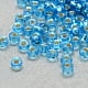 6/0 Grade A Round Glass Seed Beads Silver Lined Deep Sky Blue 6/0 4x3mm Hole: 1mm about 4500pcs/pound