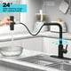 thumbnail image 4 of Grifo de cocina AVSIILE negro mate con pulverizador desplegable, 4 of 9