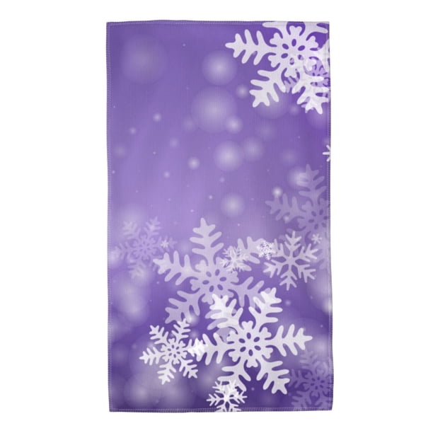 Balery Snowflakes Toalla de Microfibra Premium con Estampado – 27.5x16 pulgadas, Alta Absorción, Suave y Aterciopelada, Secado Rápido