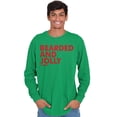thumbnail image 3 of Xmas Bearded and Jolly Hashtag Santa Men's Long Sleeve Tee T Shirt Brisco Brands M, 3 of 6