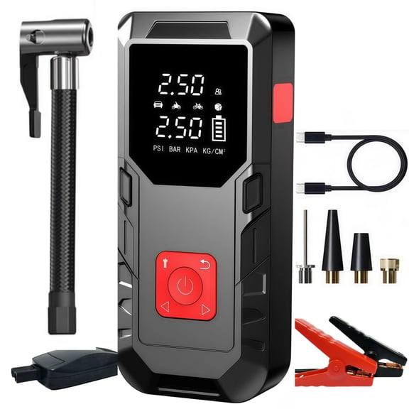 MSAS Portable Automotive Jump Starter with Air Compressor, 5000A Jump Box &150PSI Inflator,USB Car Battery Charger for Gas & Diesel Engines