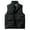 Black, variant on Men's Outerwear Jackets Coats Solid Color Concealed Zipper Vest Padded Warm Sleeveless Quilted Jacket Winter Outdoor Insulated Layer Black