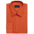 thumbnail image 2 of Men's Dress Shirt Long Sleeve Regular Fit Button Up Pocket Solid Standard Cuff Orange, 2 of 2