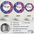 thumbnail image 4 of Designart "Rosy And Azure Cherry Blossoms Concert" Cherry Pink Large Round Mirror - Round Office Mirror Wall Decor - Traditional Round Printed Mirror - 29" x 29", 4 of 6