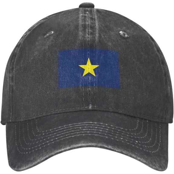 Flag of The Republic of Texas Baseball Cap for Men Women Cowboy Hat for Adults Vintage Adjustable Casquette Black