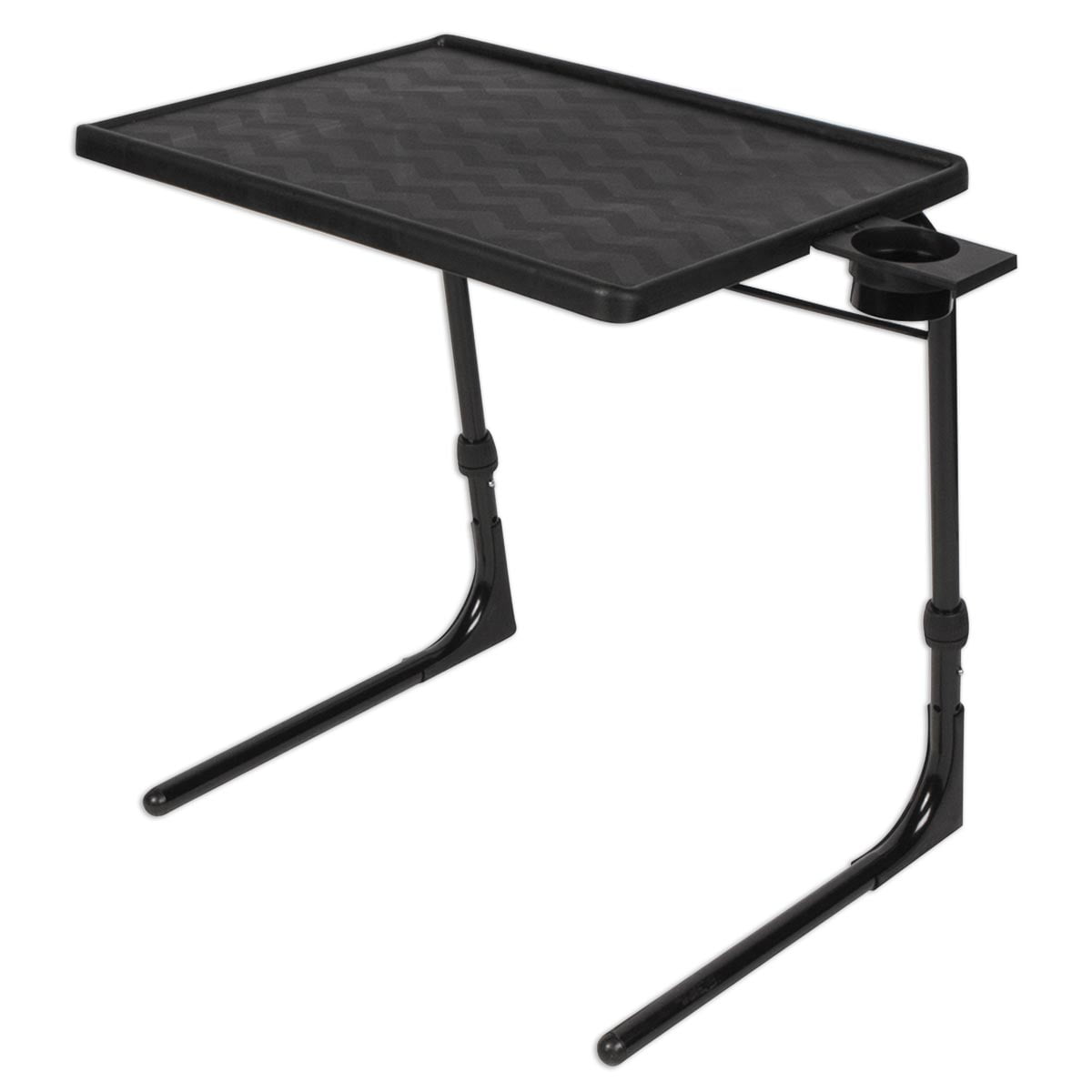 Adjustable TV Tray Table - TV Dinner Tray on Bed & Sofa, Comfortable  Folding Table with 6 Height & 3 Tilt Angle Adjustments (Black)