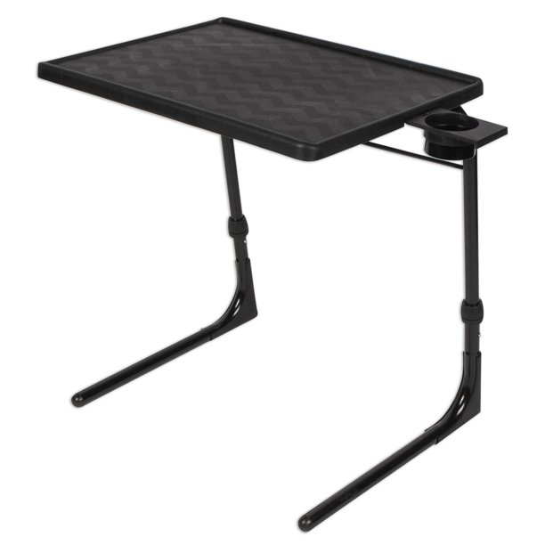 Table Mate II Plus TV Tray Large Folding Table (Black)