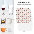 thumbnail image 6 of Lsque Strawberries Pattern 4" Drink Coasters Set of 4, PVC Leather Absorbent Coasters, Table Coaster Set Decorative Coffee Cup Coasters Housewarming Gift -Square, 6 of 6