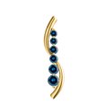 thumbnail image 2 of Mauli Jewels 3/4 Carat Natural Round Blue Diamond ( Calrity - I1/I2 ) Six Stones 18 Box Chain Women Pendant Necklace In 14K Solid Rose White Yellow Gold|Silver Chain, 2 of 5