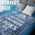 thumbnail image 5 of Engineer Gifts, Engineering Gifts for Mechanical Engineer, Electrical Engineer, Computer Engineer, Engineer Throw Blanket, Flannel Blanket for Engineer Men, 60 x 50 Inches, Blue, 5 of 6