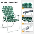 thumbnail image 4 of Coraluna Patio Lawn Webbed Folding Chairs Outdoor Beach Portable Camping Chair for Yard, Garden (2, Dark Green, Oversized), 4 of 14