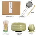 thumbnail image 4 of Matcha Whisk Set, Matcha Bowl with Spout, Matcha Whisk and Holder, Bamboo Matcha Scoop and Stainless Sifter - 5 Pcs Jade Green Matcha Kit for Matcha Lover, 4 of 5