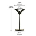 thumbnail image 3 of CanGonggg Halloween Bat Candlestick Assembly Wrought Candlestick Indoor Home Desktop Glass Candlestick Glitter Candle Holder Wooden Taper Candle Holders 4 Candle Holder Advent Candle Plate Holder, 3 of 8