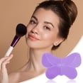 thumbnail image 6 of Unique Bargains Butterfly Makeup Brush Cleaning Mat 1 Pc Purple, 6 of 6
