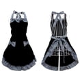 thumbnail image 4 of Delantal Warkul con lazo para mujer, con bolsillo, estampado a cuadros, ajustable, con cordones, ideal para la cocina, regalo para el Día de la Madre, 4 of 6