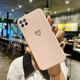 thumbnail image 3 of Compatible for Samsung Galaxy A12 Case 6.5 inch, Plated Love Phone Case, Cute Small Gold Heart Pattern Soft Shockproof Protective Liquid Silicone TPU Case for Girls Women Men,Pink, 3 of 11