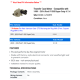 thumbnail image 2 of Transfer Case Motor - Compatible with 1999 - 2016 Ford F-550 Super Duty 4 X 4 2000 2001 2002 2003 2004 2005 2006 2007 2008 2009 2010 2011 2012 2013 2014 2015, 2 of 2