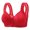 Red, variant on 2PC Jelly Bras for Women Thin Vest Soft Support Half Fixed Cup Breathable Triangle Bralette,Beige,38