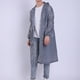 thumbnail image 2 of Poncho de lluvia de moda para exteriores reutilizable de EVA gris con capucha y mangas Ropa impermeable para adultos Hombres Mujeres, 2 of 5