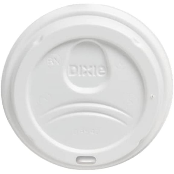 Dixie 9542500Dxpk Dome Drink-Thru Lids, Fits 10, 12 & 16Oz Paper Hot Cups, White, 50/Pack