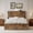 Dark Brown-1 Bed Frame, variant on Queen Bed Frame with Rattan Headboard & Footboard,Central Support Feet,Slat,Easy Assembly,Wood Bed Frame,for Bedroom,80.3"x62.5"x42.4",Espresso