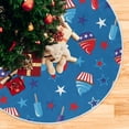 thumbnail image 5 of FMSHPON Independence Day Independence Day DessertsStars Xmas Christmas Tree Skirt Stand Mat for Holiday Party Decoration Indoor Outdoor 48 inches, 5 of 6