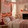 thumbnail image 5 of YingYouFu Valentine's Day Pink Heart String Lights, Decorations Lights with Pink Heart Light for Home Fireplace Door Windows Fence Party Valentines Day Decor, 5 of 6