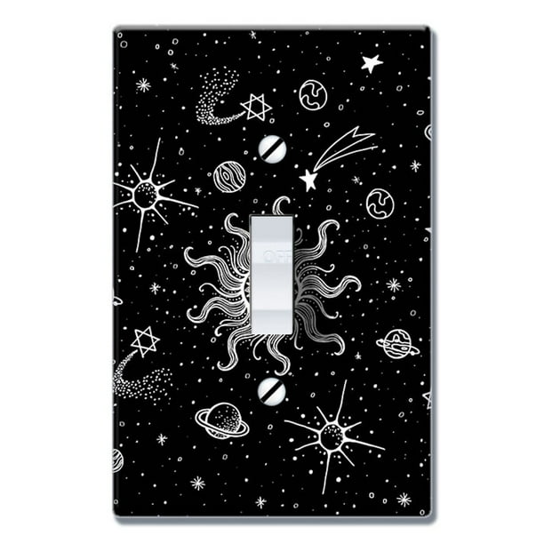 Wirester 1 Gang Toggle Wall Plate Switch Plate Cover Boho Sun And Planets Walmart Com Walmart Com