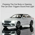 thumbnail image 4 of 1:32 C260L E300L Alloy Diecast Model Toy Car 6 Doors Opened Sound Light Pull Back Rubber Tires Miniature Vehice for Kids Present, 4 of 9