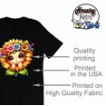 thumbnail image 4 of Autumn Sunflower T Shirt Cute Flower Graphic Loose Tees Crew Neck Short Sleeve Casual Tops (Black-Large), 4 of 5