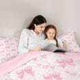 thumbnail image 4 of Erosebridal Princess Bowknot Twin Bedding Sets 7-Piece for Kids Girls,Polka Dots Love Heart Bedding Comforter Set for Teens,Pink Reversible,Microfiber Bedroom Decor, 4 of 6