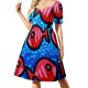 thumbnail image 1 of 9. Vestido de fiesta de manga corta Happy Fish, bonito vestido., 1 of 7