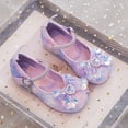 thumbnail image 5 of Gyujnb Girls' Sparkle Sequin Bow Formal Party Shoes Adjustable Strap Comfortable Low Heel Wedding Footwear, Closed Toe,9.5-10 Years, 5 of 8