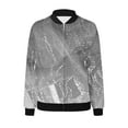 thumbnail image 5 of Chaquetas y abrigos casuales sin capucha de manga larga para mujer, chaqueta tipo cárdigan con bolsillo estampado, chaqueta con cremallera, abrigo casual de manga larga, abrigo de poliéster para mujer, 5 of 5