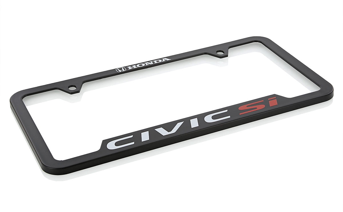 Honda Civic Si Wordmark Black ABS Plastic License Plate Frame Holder 2 Hole