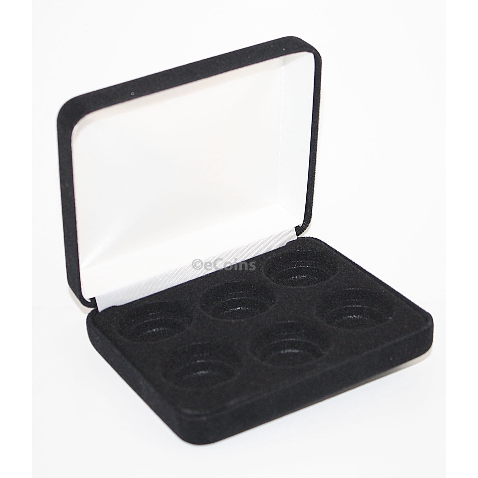 Lot of 20 Black Felt COIN GIFT METAL BOX holds 6-Quarters or Presidential $1