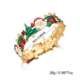 thumbnail image 3 of NICKSUN Christmas Enamel Stretch Bangle Bracelet for Women, Santa Claus Christmas Tree Gift Box Statement Bracelet, Festive Xmas Holiday Costume Jewelry for Party Christmas Gift Stocking Stuffer, 3 of 6
